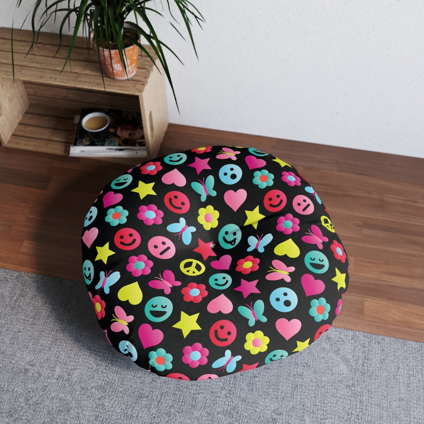Tufted 2-sided Floor Pillow
